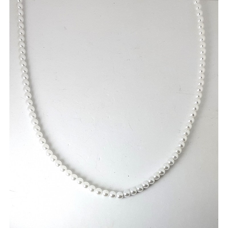 Collana Donna Luca Barra CK2274 In Acciaio Con Perle Bianche