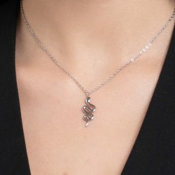 Collana Donna Luca Barra CK2173 In Acciaio Con Serpente