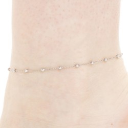Cavigliera Donna Luca Barra CV164 In Acciaio Con Sfere