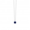 Collana Donna Luca Barra CK2228 In Acciaio Con Zircone Blu