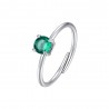 Anello Donna Luca Barra ANK568 In Acciaio Con Zircone Verde