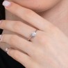 Anello Donna Luca Barra ANK586 Solitario In Acciaio Con Zircone Misura 18