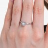 Anello Donna Luca Barra ANK602 Solitario In Acciaio Con Zircone