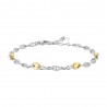 Bracciale Uomo Luca Barra BA1938 In Acciaio Con Elementi Dorati