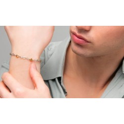 Bracciale Uomo Luca Barra BA1938 In Acciaio Con Elementi Dorati