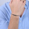 Bracciale Uomo Luca Barra BA1704 In Acciaio Con Pietre Blu