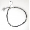 Bracciale Uomo Luca Barra BA1882 In Acciaio Con Sfere Ematite