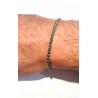 Bracciale Uomo Luca Barra BA1882 In Acciaio Con Sfere Ematite