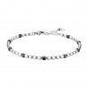 Bracciale Uomo Luca Barra BA1934 In Acciaio Con Elementi In Ematite Nera
