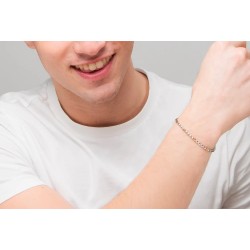 Bracciale Uomo Luca Barra BA1936 In Acciaio Con Elementi Dorati