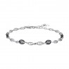 Bracciale Uomo Luca Barra BA1939 In Acciaio Con Elementi Neri