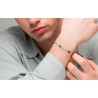 Bracciale Uomo Luca Barra BA1939 In Acciaio Con Elementi Neri