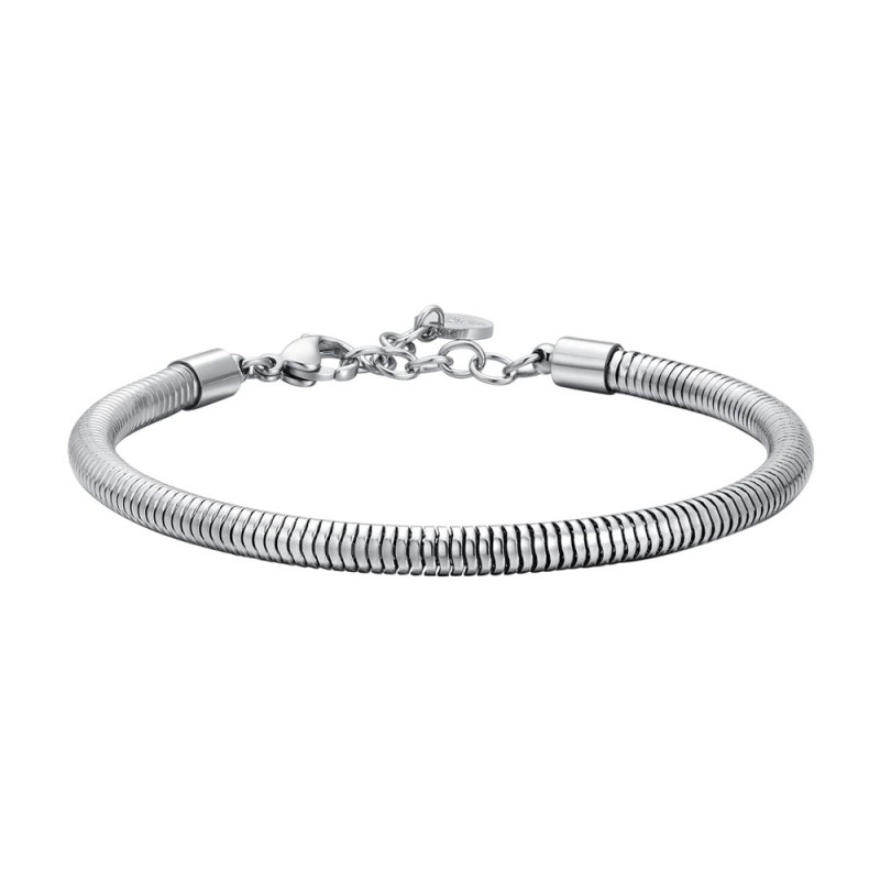 Bracciale Uomo Luca Barra BA1854 In Acciaio Maglia Coda Di Topo 3 mm