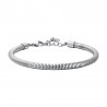 Bracciale Uomo Luca Barra BA1854 In Acciaio Maglia Coda Di Topo 3 mm