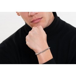 Bracciale Uomo Luca Barra BA1854 In Acciaio Maglia Coda Di Topo 3 mm