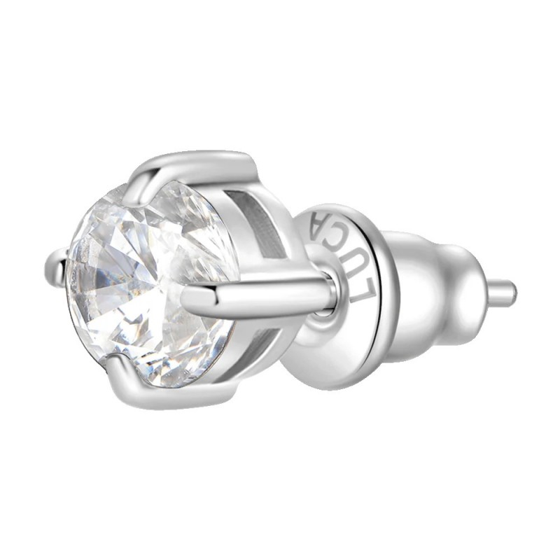 Mono Orecchino Unisex Luca Barra OK1471 Punto Luce In Acciaio Con Zircone 5 mm