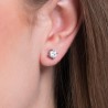 Mono Orecchino Unisex Luca Barra OK1471 Punto Luce In Acciaio Con Zircone 5 mm