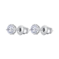 Orecchini Unisex Luca Barra OK1461 Punto Luce In Acciaio Con Zircone