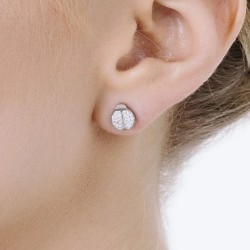 Orecchini Donna  Luca Barra OK958 In Acciaio A Coccinella Con Strass