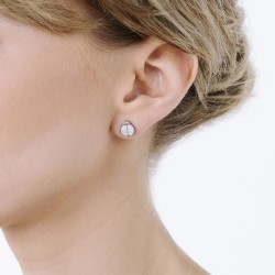 Orecchini Donna  Luca Barra OK958 In Acciaio A Coccinella Con Strass