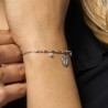 Bracciale Donna Luca Barra BK2926 In Acciaio Con Madonna Miracolosa E Zirconi