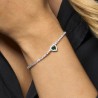 Bracciale Donna Luca Barra BK2929 Tennis Con Zircone Verde A Cuore