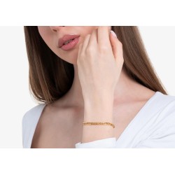 Bracciale Donna Luca Barra BK2800 In Acciaio Dorato Maglia 3 + 1