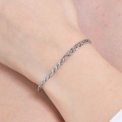 Bracciale Donna Luca Barra BK2798 In Acciaio A Catena Maglia 3 + 1