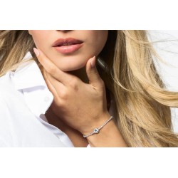 Bracciale Tennis Donna Luca Barra BK2930 In Acciaio Con Zirconi Bianchi