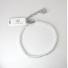 Bracciale Donna Luca Barra BK2973 In Acciaio Con Perle Bianche 3 mm