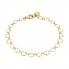 Bracciale Donna Luca Barra BK2952 In Acciaio Dorato Maglie A Cuori