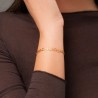 Bracciale Donna Luca Barra BK2952 In Acciaio Dorato Maglie A Cuori