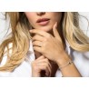 Bracciale Tennis Donna Luca Barra BK2931 In Acciaio Con Zircone Verde E Zirconi Bianchi