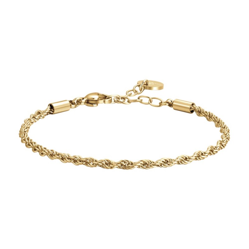 Bracciale Donna Luca Barra BK2785 In Acciaio Dorato Tipo Corda