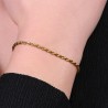 Bracciale Donna Luca Barra BK2785 In Acciaio Dorato Tipo Corda