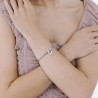Bracciale Donna Luca Barra BK1936 In Acciaio Con Farfalla E Strass