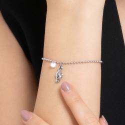 Bracciale Donna Luca Barra BK2827 In Acciaio Con Chiave Di Violino E Zircone