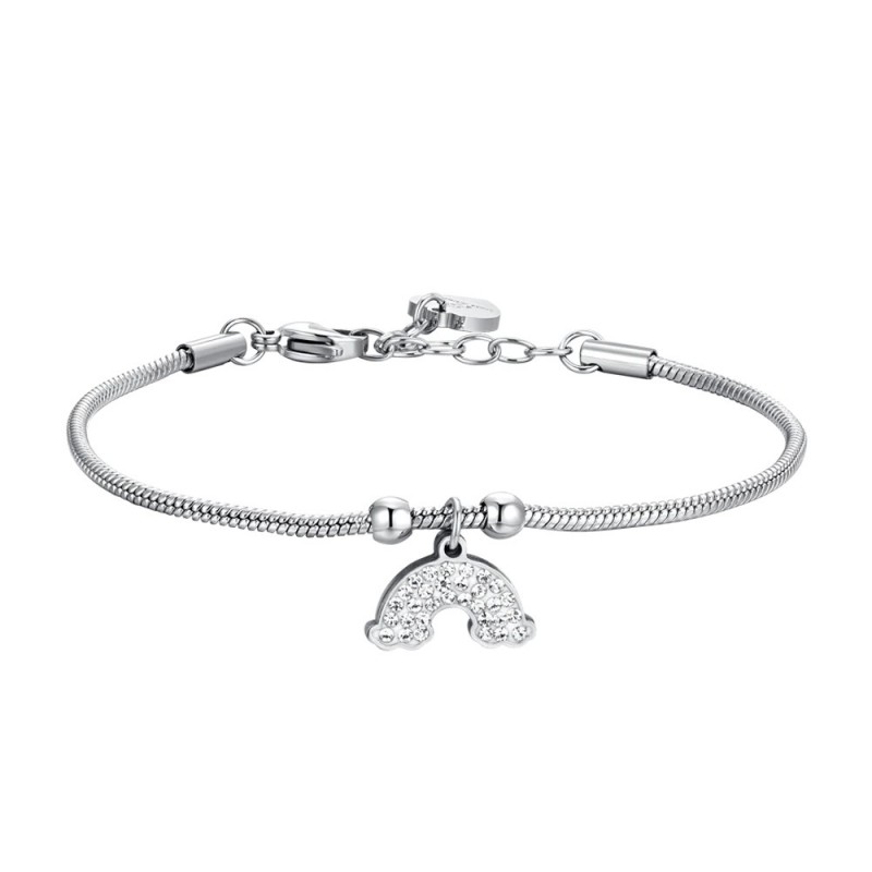Bracciale Donna Luca Barra BK2658 In Acciaio Con Arcobaleno E Strass