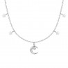 Collana Donna Luca Barra CK2166 In Acciaio Con Luna E Stelle