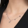 Collana Donna Luca Barra CK2166 In Acciaio Con Luna E Stelle