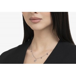 Collana Donna Luca Barra CK2166 In Acciaio Con Luna E Stelle