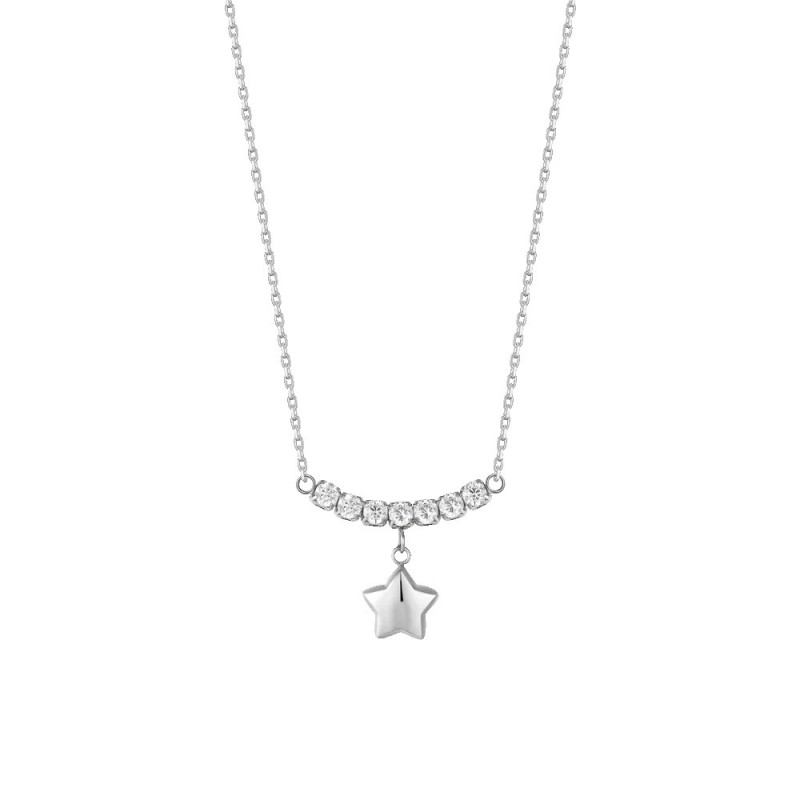 Collana Donna Luca Barra CK2212 In Acciaio Con Stella E Zirconi