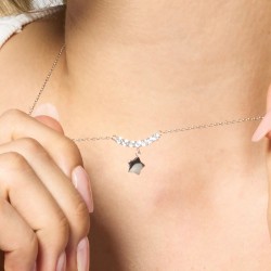 Collana Donna Luca Barra CK2212 In Acciaio Con Stella E Zirconi