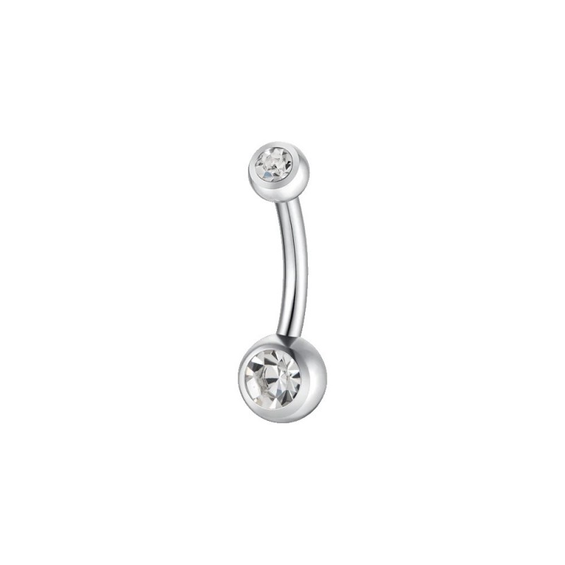 Piercing Ombelico Donna Luca Barra PR142 In Acciaio Con Zircone