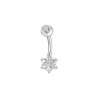 Piercing Ombelico Donna Luca Barra PR149 In Acciaio Stella Con Zirconi