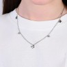 Collana Bimba Luca Barra JC147 In Acciaio Con Farfalla E Strass