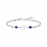 Bracciale Bambino Luca Barra JB254 In Acciaio Con Ancora E Pietre Blu