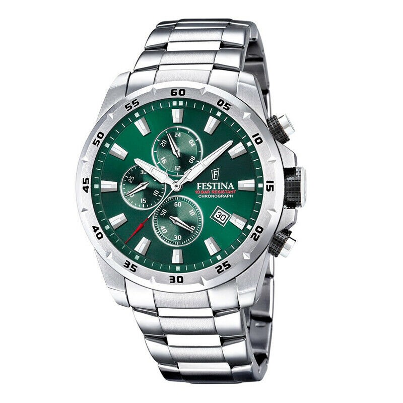 Orologio Uomo Cronografo Festina F20463/3 Con Quadrante Verde