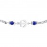 Bracciale Bambino Luca Barra JB254 In Acciaio Con Ancora E Pietre Blu