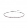 Bracciale Tennis Bambina Luca Barra JB249 In Acciaio Con Zirconi Rosa